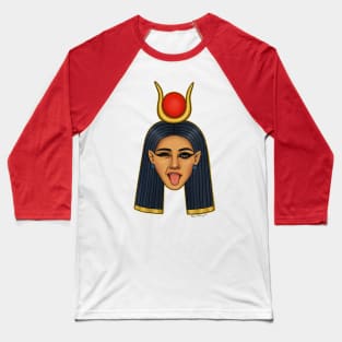 Hathor Goddess tongue out Baseball T-Shirt